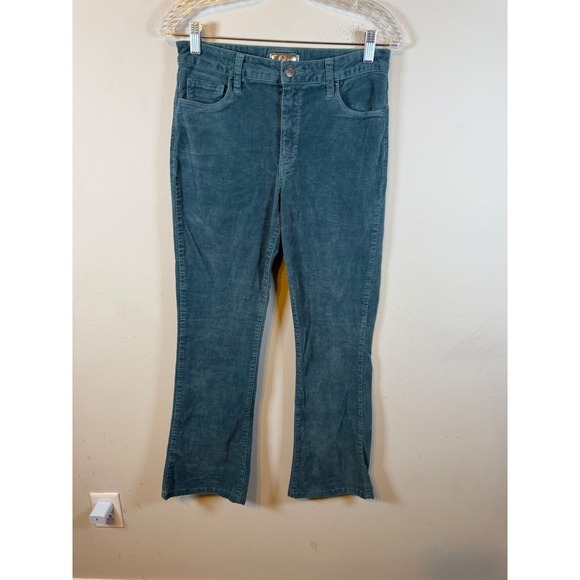 Kut from the Kloth Pants - KUT from the Kloth Womens Corduroy Ana High Rise Fab Ab Flare Teal 4